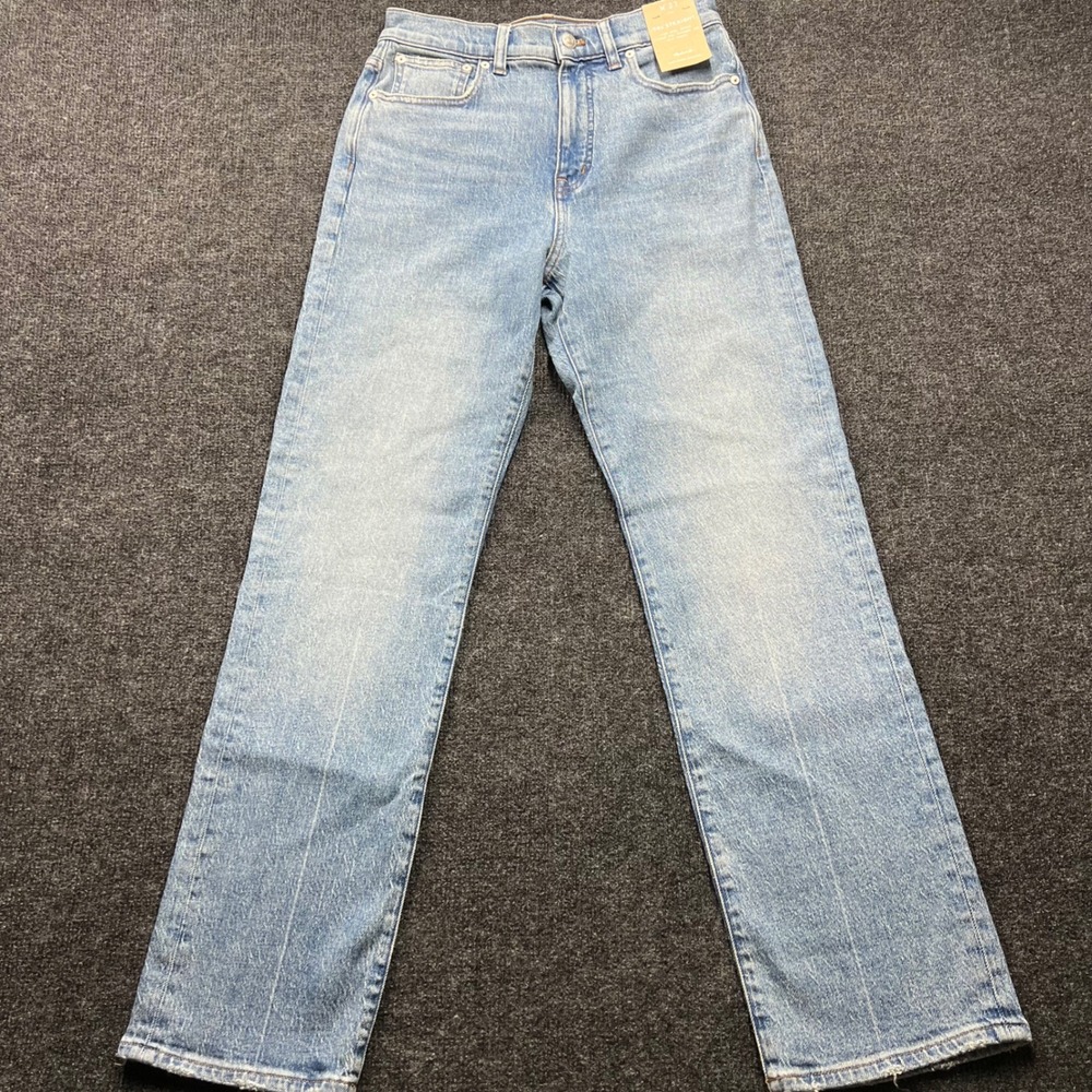Madewell 90s Straight Jeans High Rise Light Blue Wash Size 27 NWT